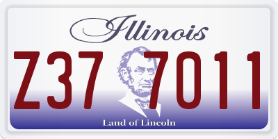 IL license plate Z377011