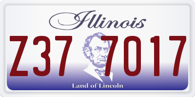 IL license plate Z377017