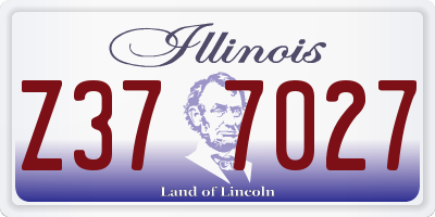 IL license plate Z377027