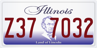 IL license plate Z377032