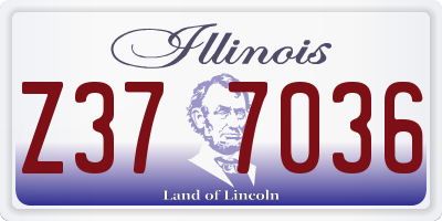 IL license plate Z377036
