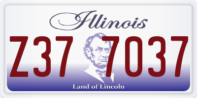 IL license plate Z377037