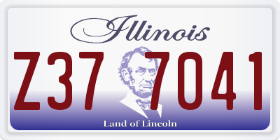 IL license plate Z377041