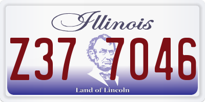 IL license plate Z377046