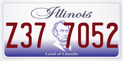 IL license plate Z377052