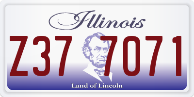 IL license plate Z377071