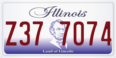 IL license plate Z377074