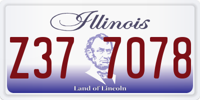 IL license plate Z377078