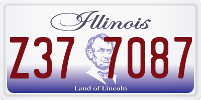 IL license plate Z377087