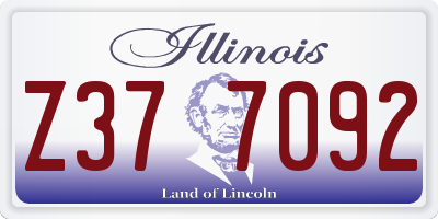 IL license plate Z377092