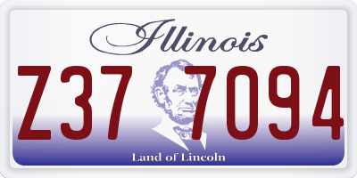 IL license plate Z377094