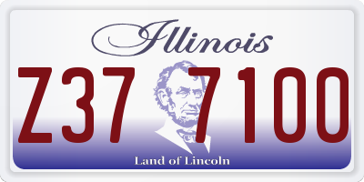 IL license plate Z377100