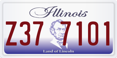 IL license plate Z377101