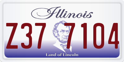 IL license plate Z377104