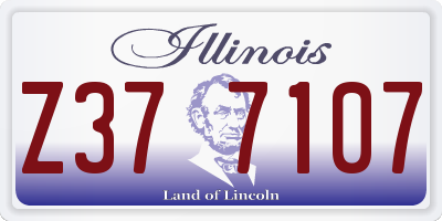 IL license plate Z377107