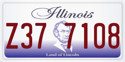 IL license plate Z377108