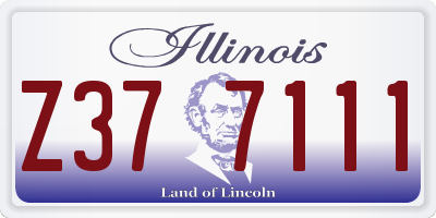 IL license plate Z377111