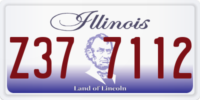 IL license plate Z377112