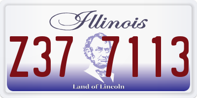 IL license plate Z377113