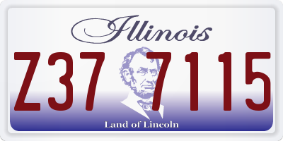 IL license plate Z377115