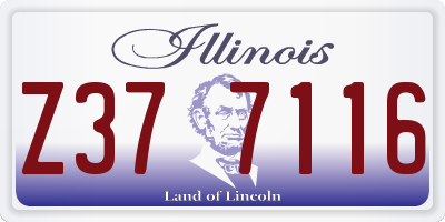 IL license plate Z377116