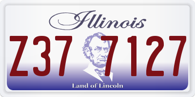 IL license plate Z377127