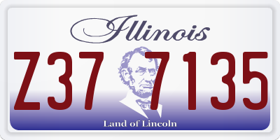 IL license plate Z377135