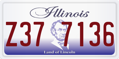 IL license plate Z377136