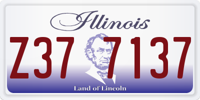 IL license plate Z377137