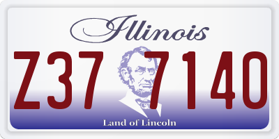 IL license plate Z377140