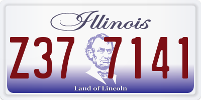IL license plate Z377141