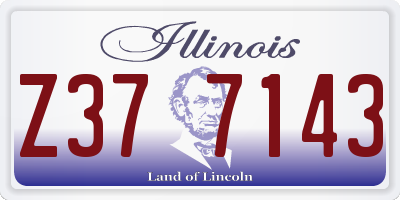 IL license plate Z377143