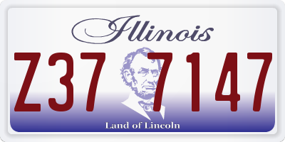 IL license plate Z377147