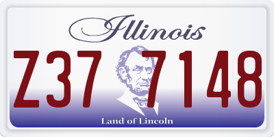 IL license plate Z377148