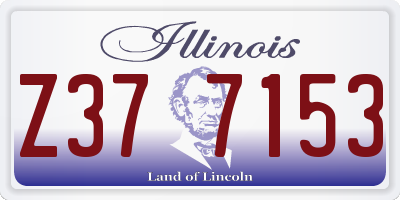 IL license plate Z377153