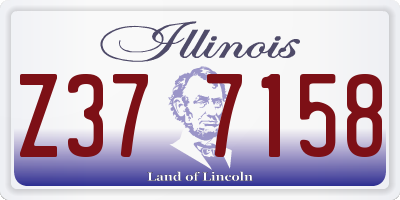 IL license plate Z377158