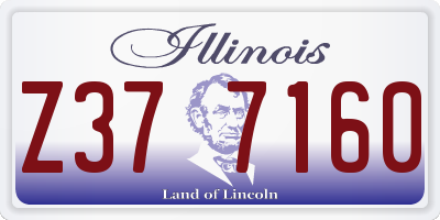IL license plate Z377160