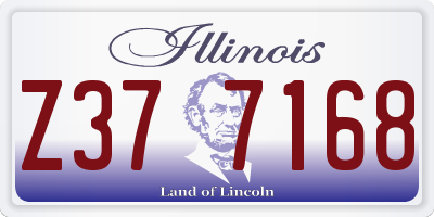 IL license plate Z377168