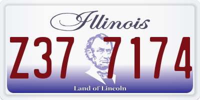 IL license plate Z377174