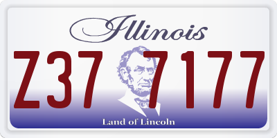 IL license plate Z377177