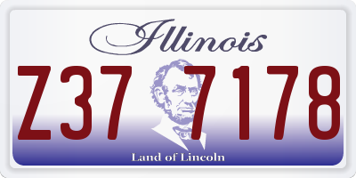 IL license plate Z377178