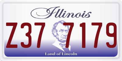 IL license plate Z377179