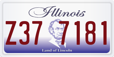 IL license plate Z377181