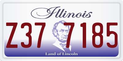 IL license plate Z377185