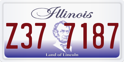 IL license plate Z377187
