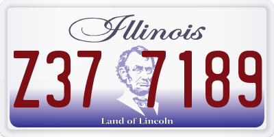 IL license plate Z377189
