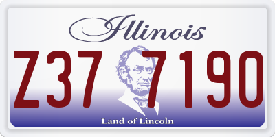 IL license plate Z377190