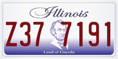 IL license plate Z377191