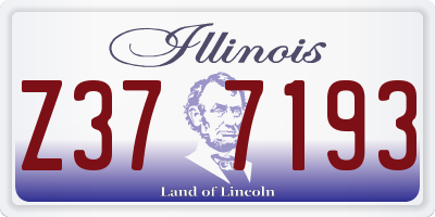IL license plate Z377193