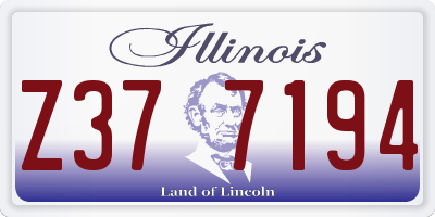 IL license plate Z377194